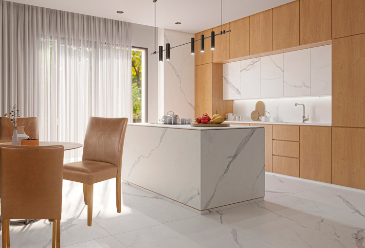 vantagens do porcelanato acetinado na cozinha