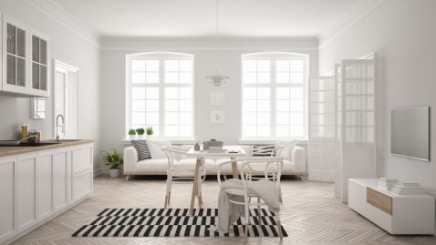 qual o melhor piso para sala e cozinha integrada