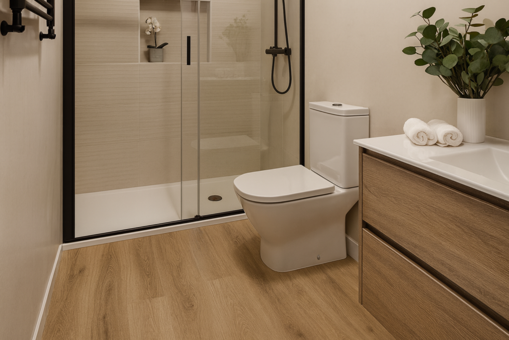 piso vinilico no banheiro