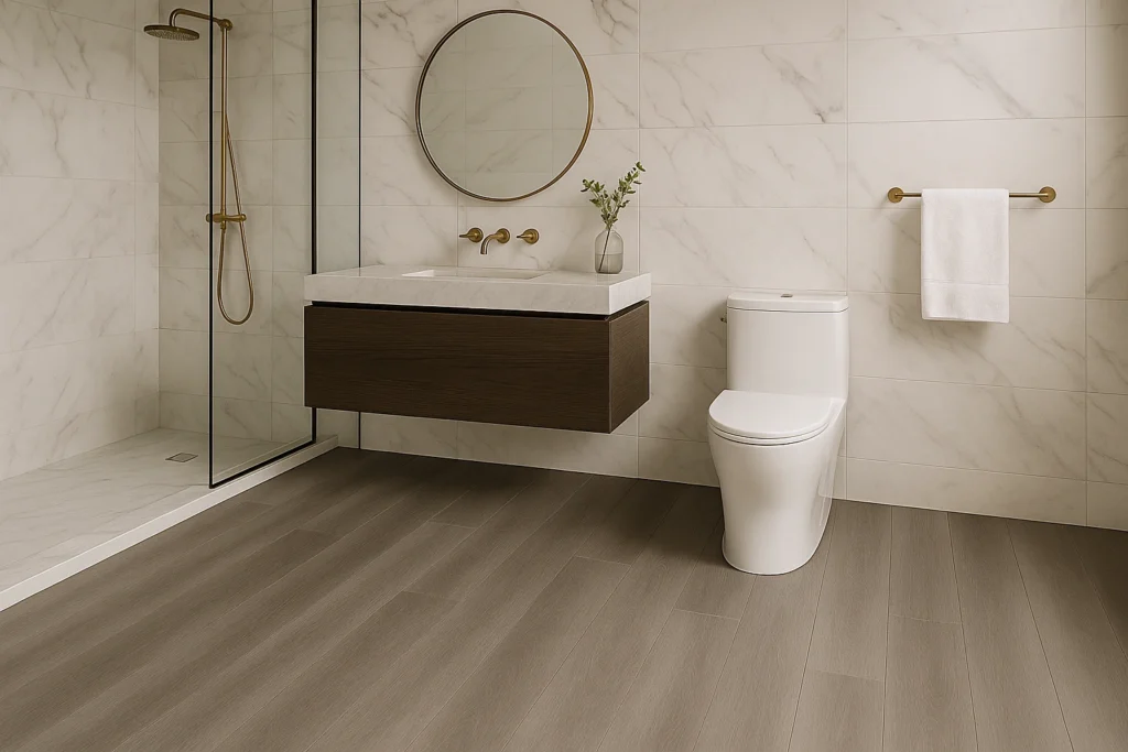 Porcelanato vs. Vinílico no Banheiro: Qual a Melhor Escolha?