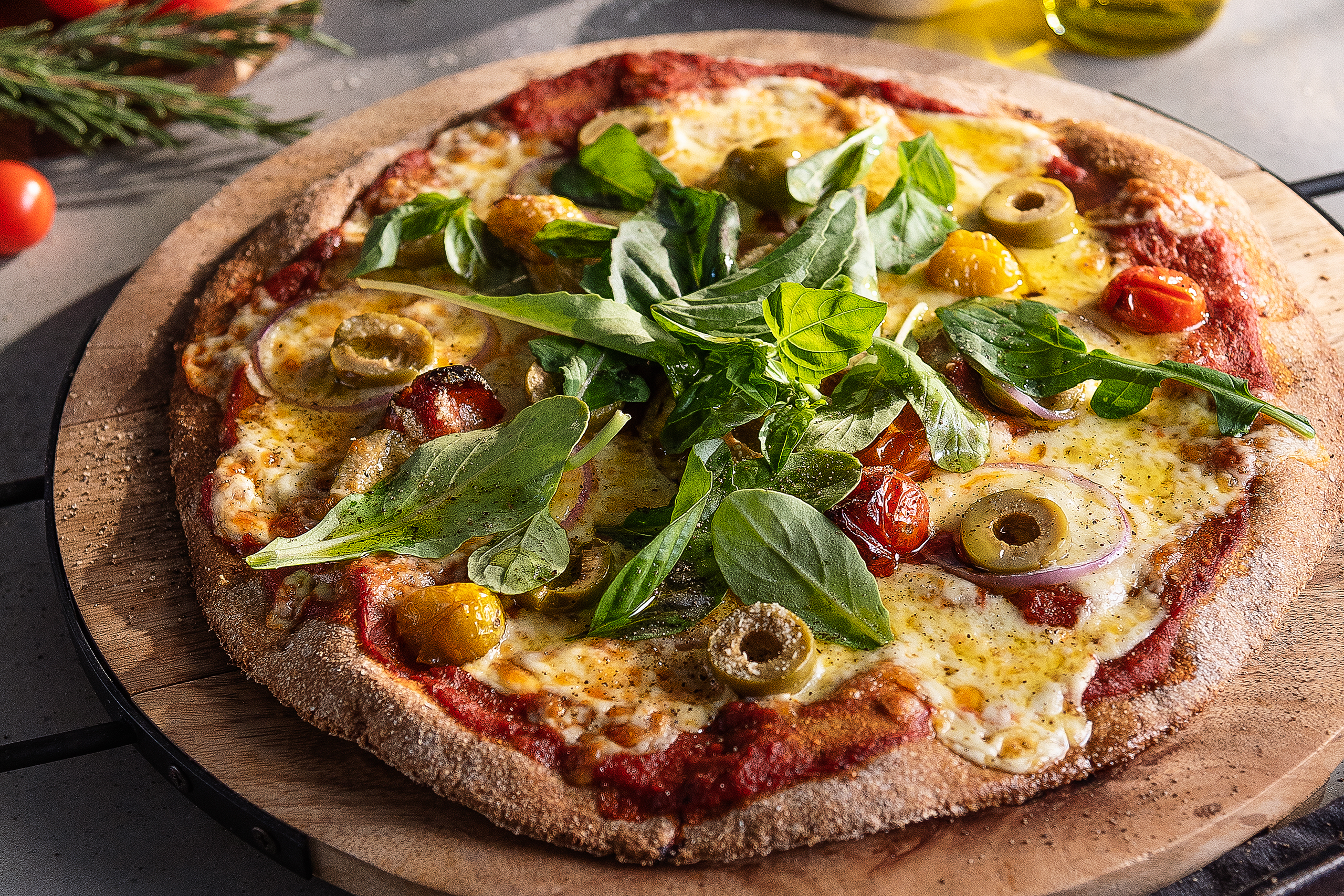 pizza integral receita fácil