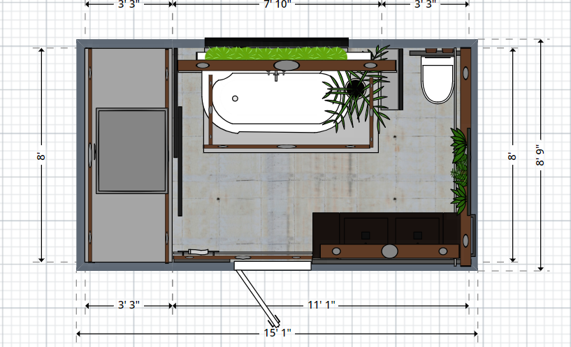 ideias de planta baixa banheiro 2x2 moderno