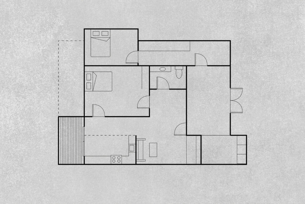 desenho técnico de residência