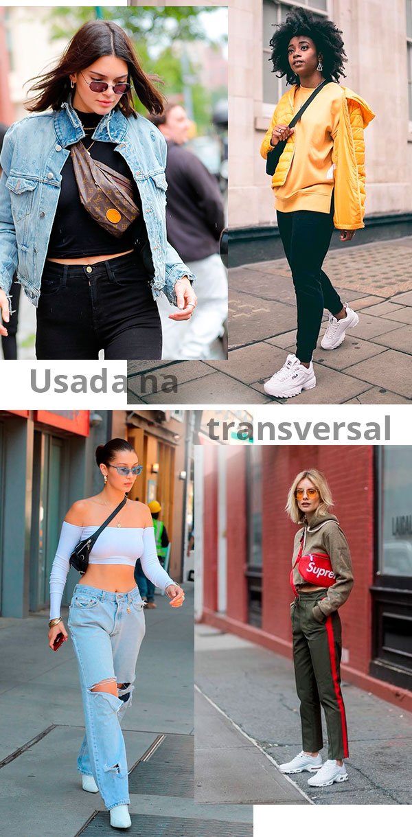 looks com pochete transversal moderna