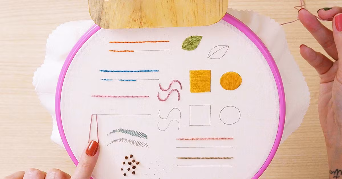 Guia Completo de Pontos de Bordado para Iniciantes