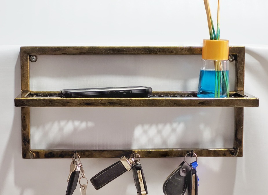 porta-chaves com talheres velhos