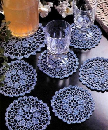 porta copos de croche facil