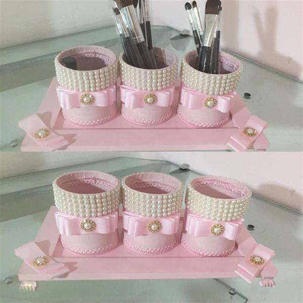 como fazer porta maquiagem com rolo de papel higienico