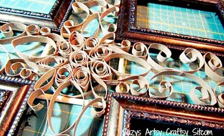 porta-maquiagem com rolo de papelão