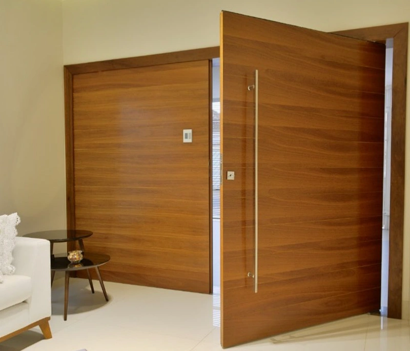 porta pivotante de madeira 2