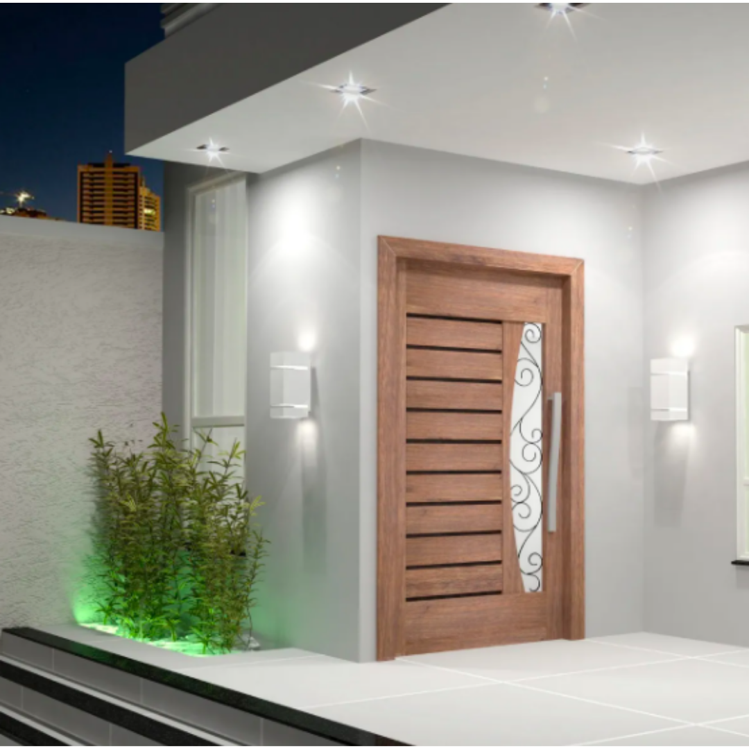 Portas pivotantes de madeira maciça: durabilidade e segurança