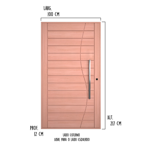 porta pivotante de madeira