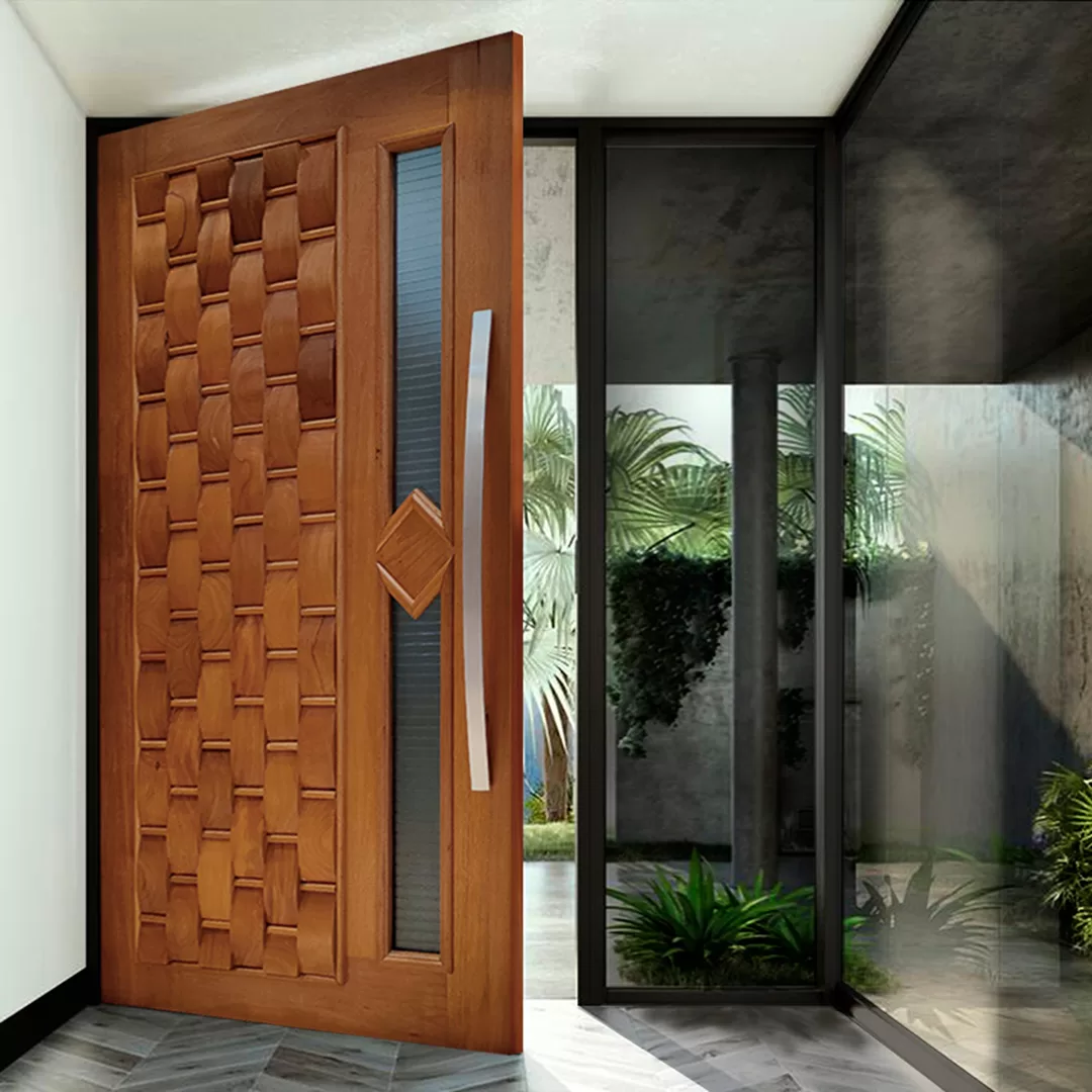 Portas Pivotantes com Detalhes: Vidro