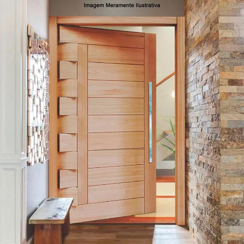 porta pivotante de madeira