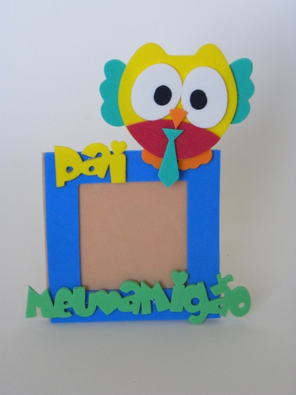 5 Moldes Criativos de Porta-Retrato de EVA para o Dia dos Pais