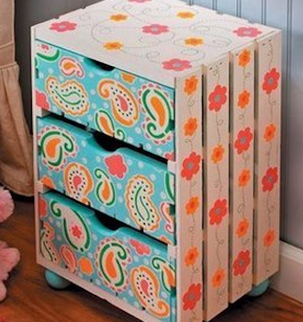 porta revista de papelão decorado