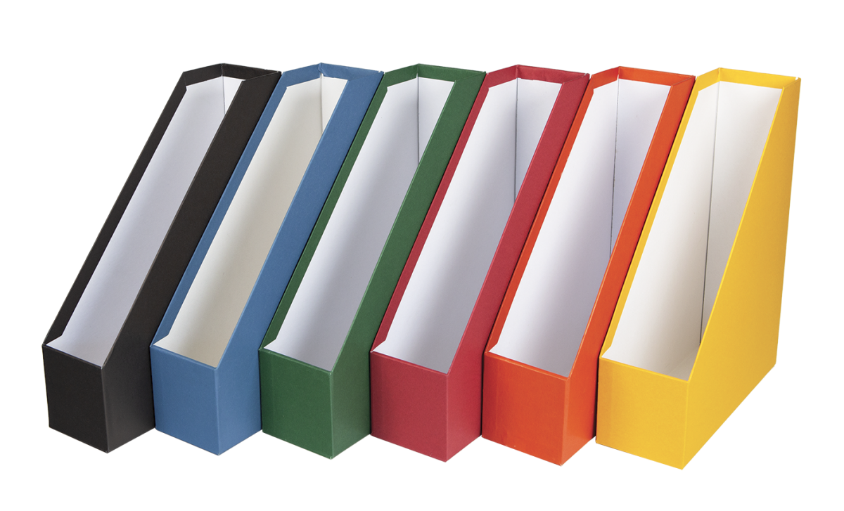 porta revista de papelão decorado