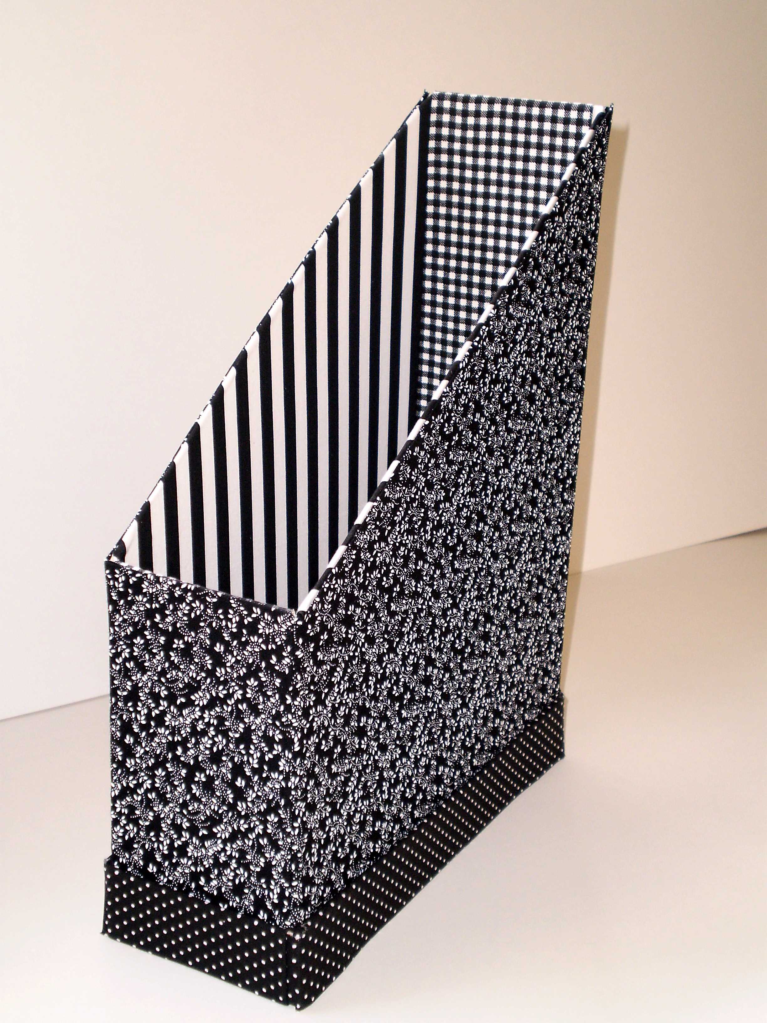 porta revista de papelão decorado