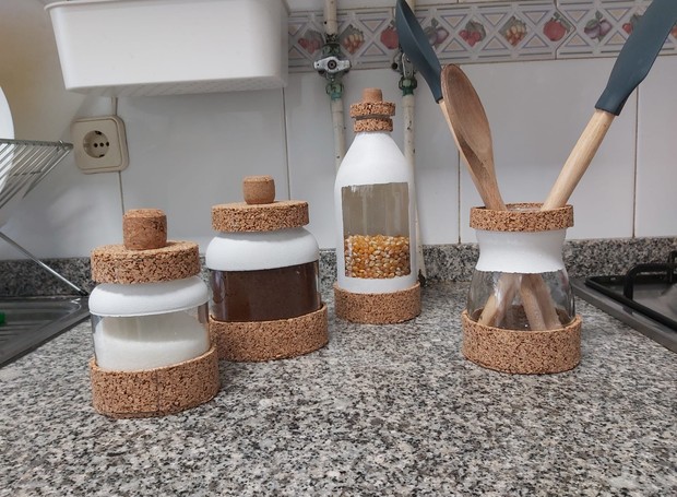 potes de vidro na decoracao da cozinha