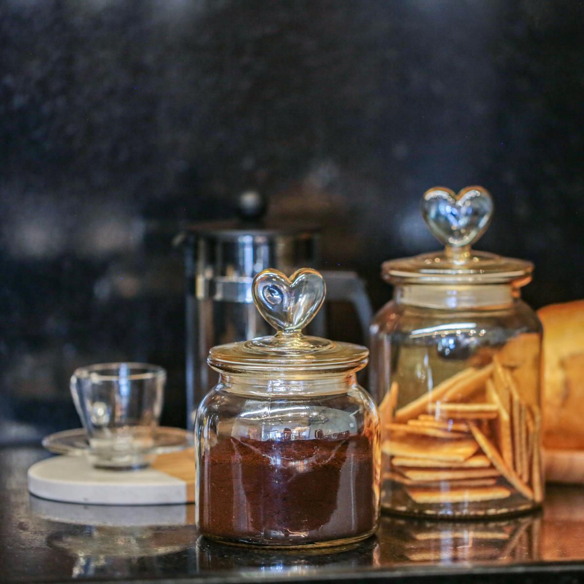 potes de vidro na decoracao da cozinha