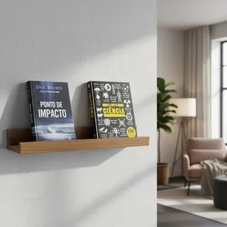 prateleira preta fina para quadros