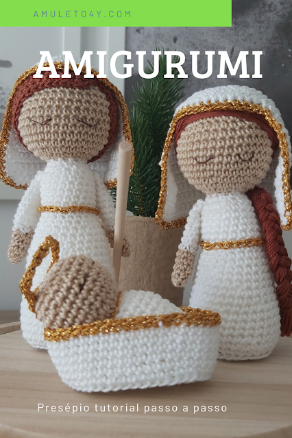 Presépio de crochê amigurumi