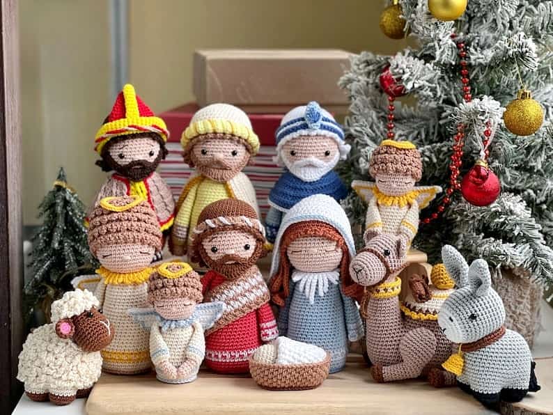 Presépio amigurumi com 3 peças