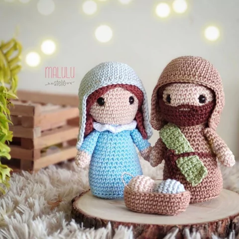 Presépio amigurumi com 13 peças