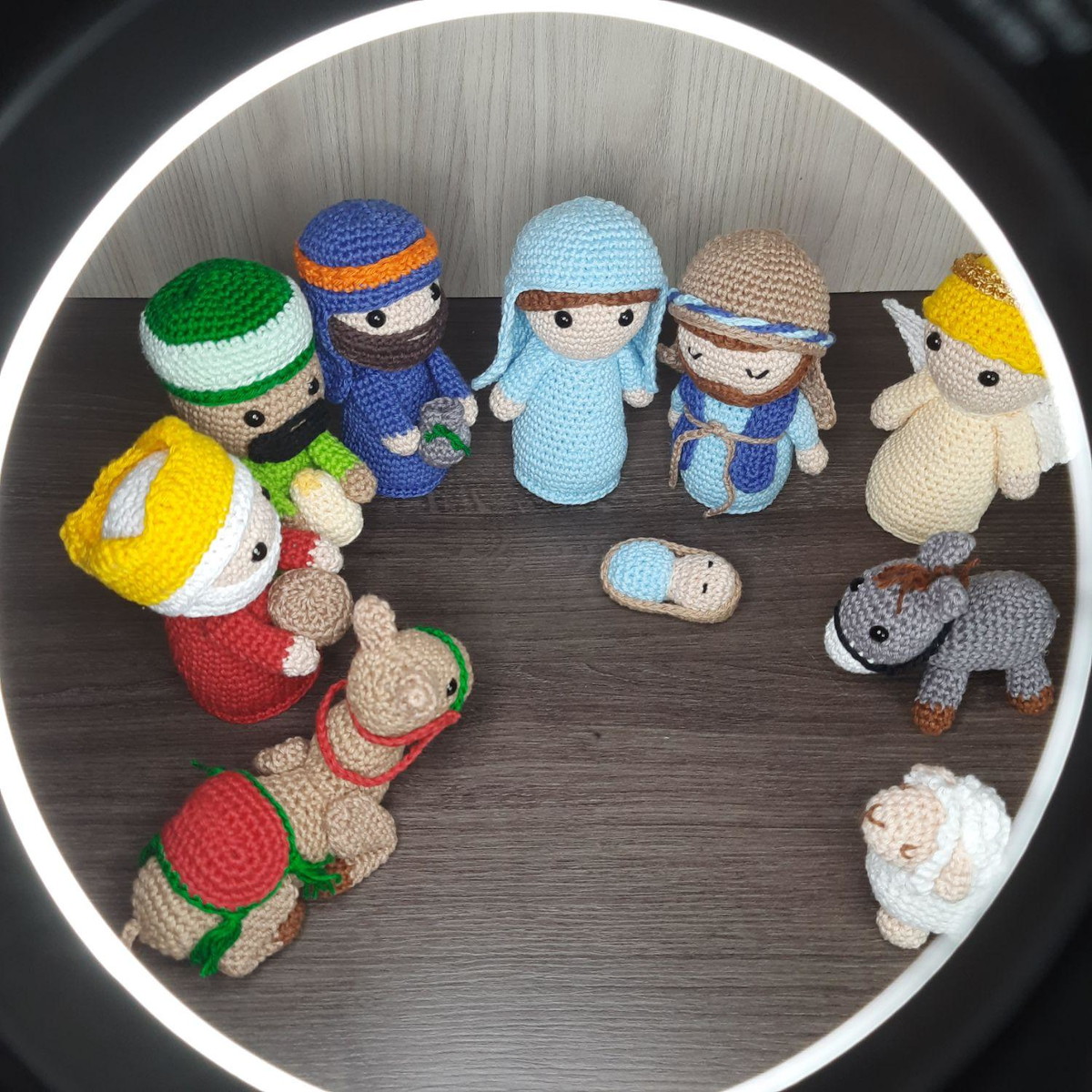 Presépio amigurumi com animais