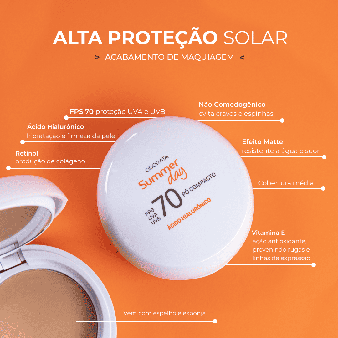 protetor solar em pó com cor