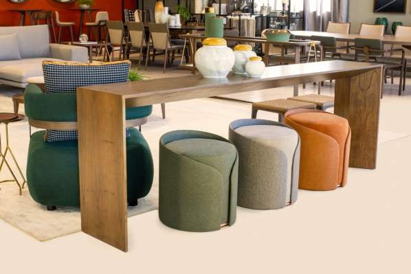 puff na sala de estar