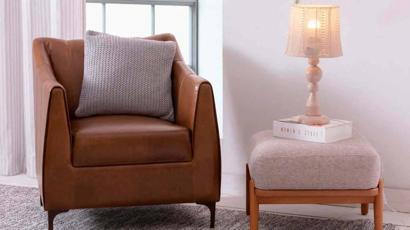 puff na sala de estar