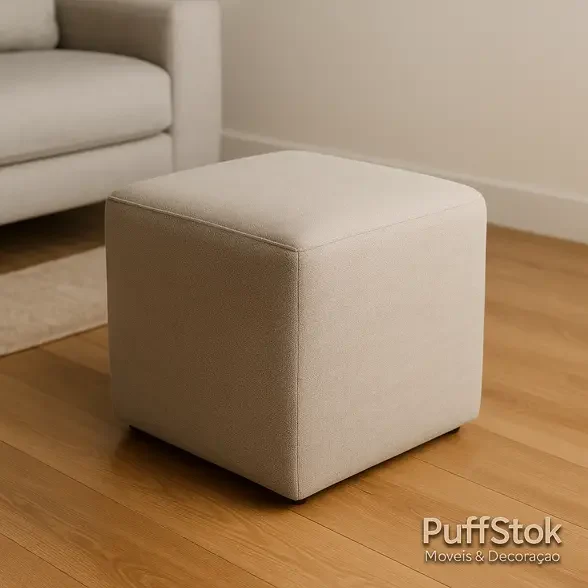 puff baú com armazenamento interno