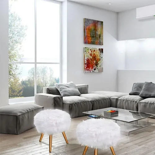 puff de linho para sala de estar