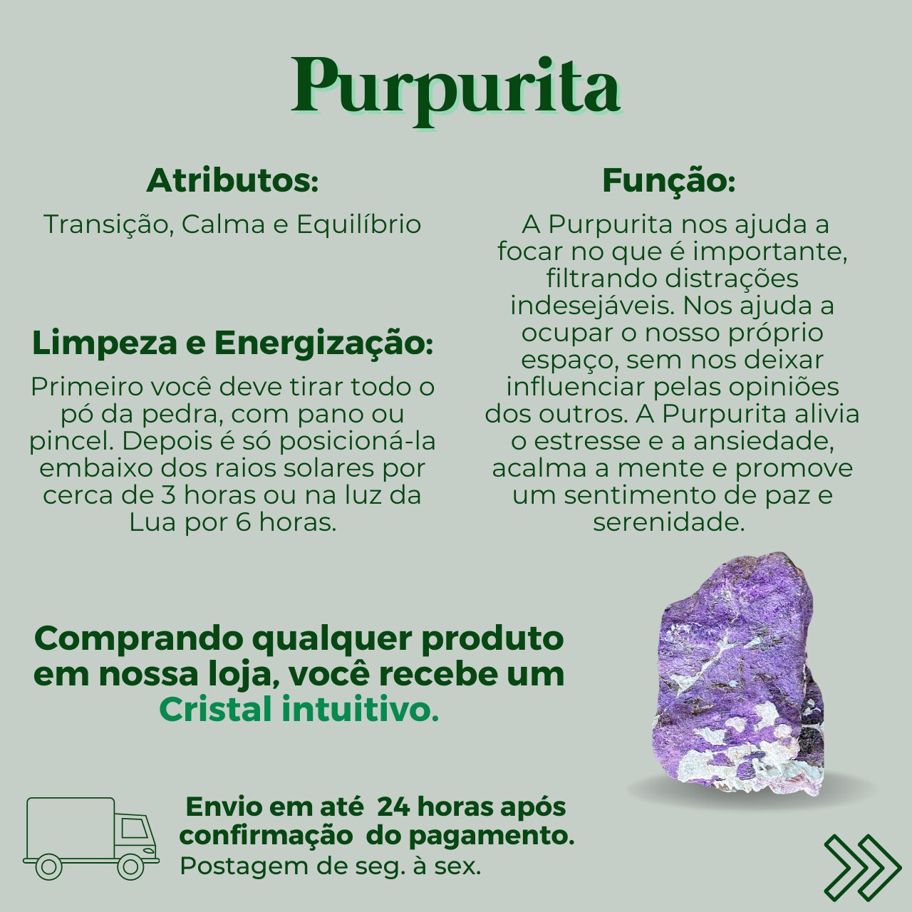 Purpurita: A Pedra da Libertação e Autenticidade