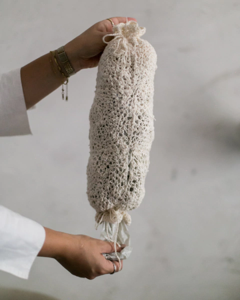 puxa saco de crochê