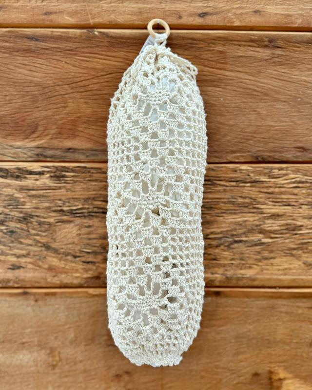 puxa saco de crochê para iniciantes