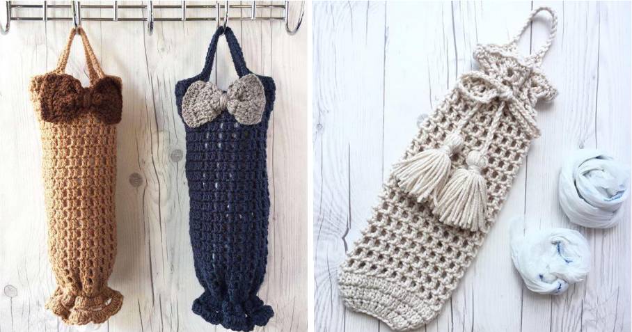 puxa saco de crochê