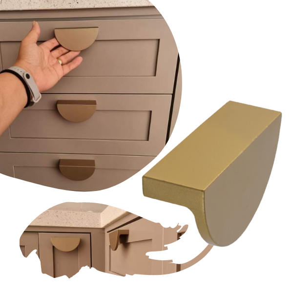 Guia completo de materiais para puxadores de armário