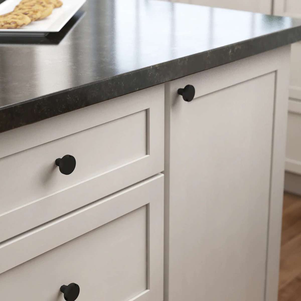 puxador embutido para armário preto