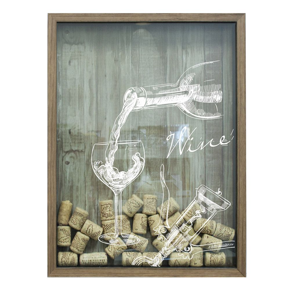 quadro para guardar rolhas de vinho