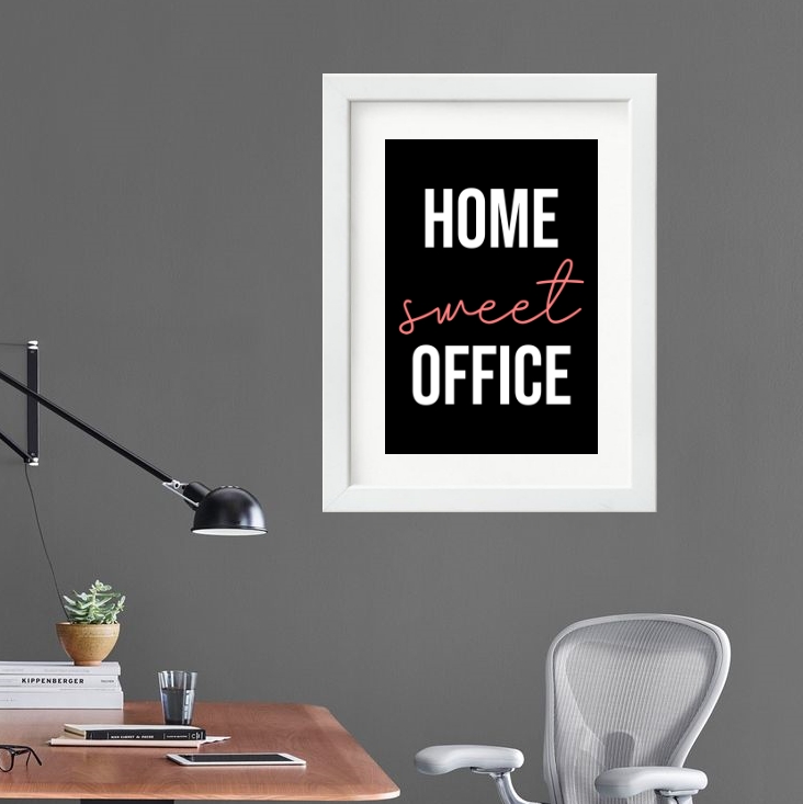 quadro para home office com frase motivacional