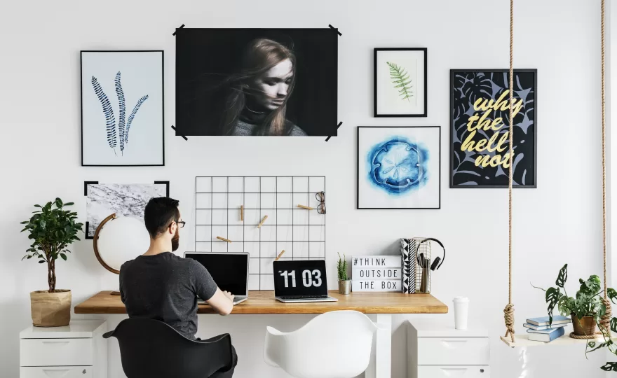 quadro para home office com frase motivacional
