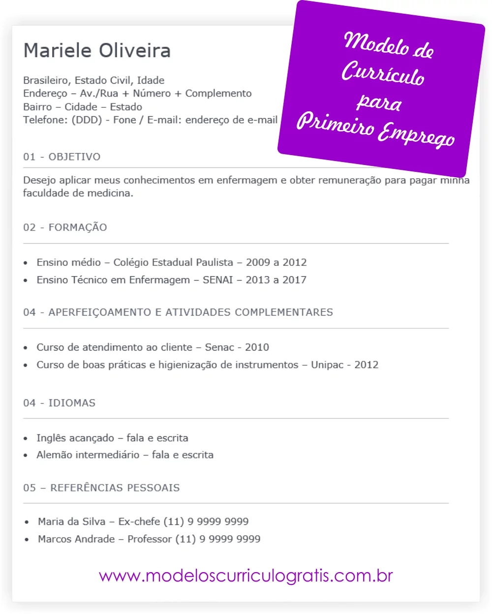 qual o melhor formato de currculo para primeiro emprego