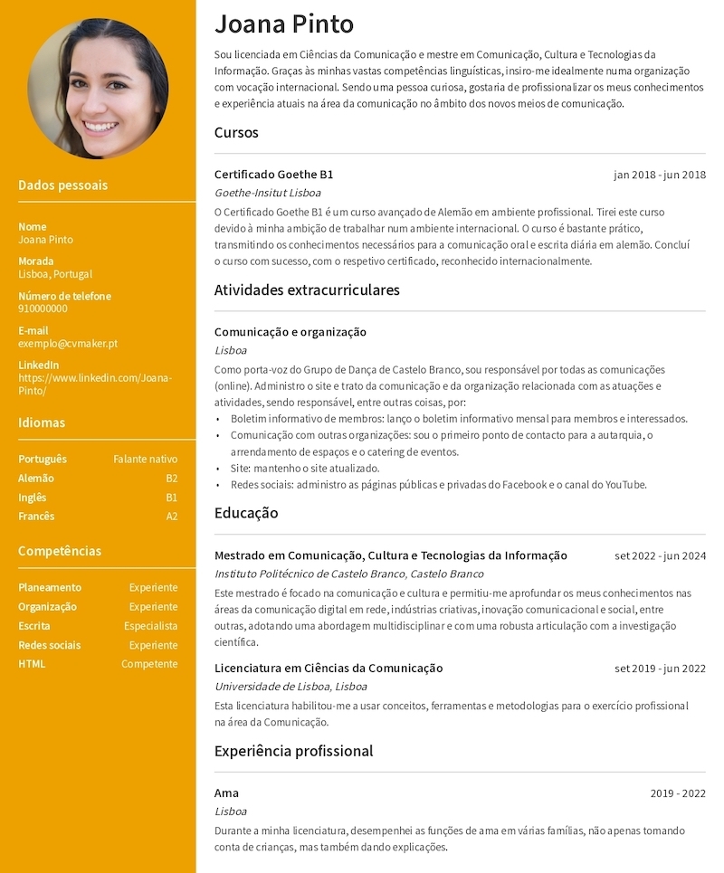 qual o melhor formato de currculo para primeiro emprego