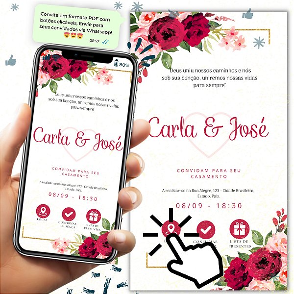 qual o melhor formato para um convite de casamento digital