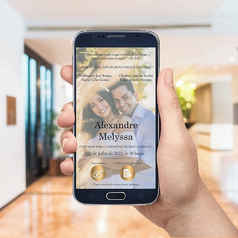 tamanho ideal convite casamento digital