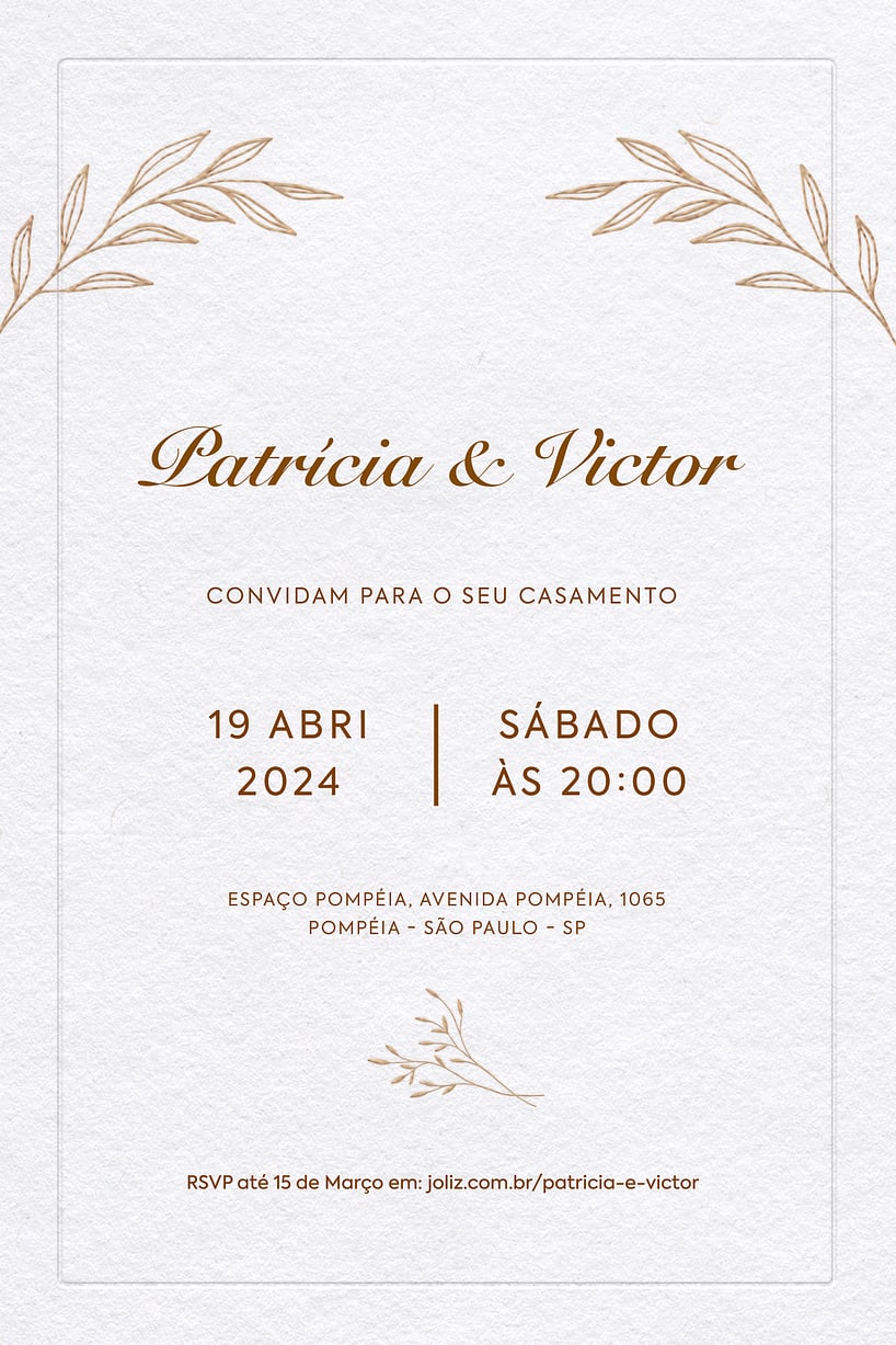 qual o melhor formato para um convite de casamento digital