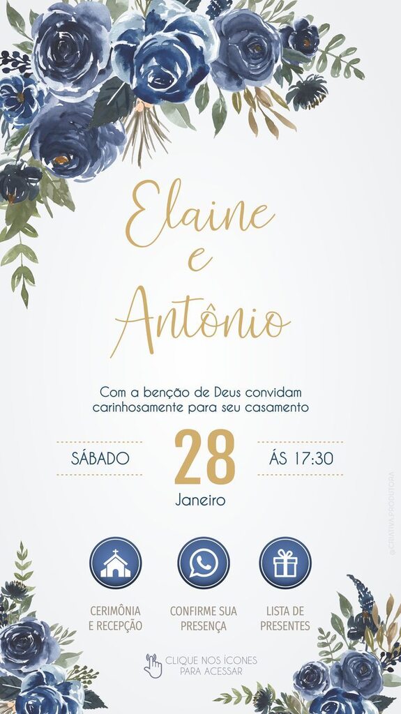 tipos de convite de casamento virtual