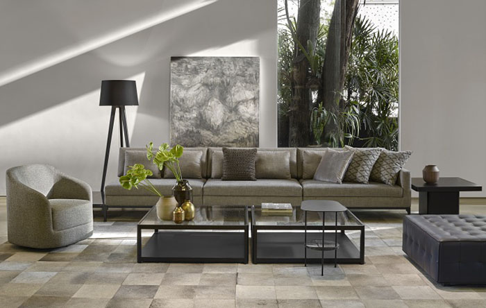 tapete aconchegante para sofá cinza